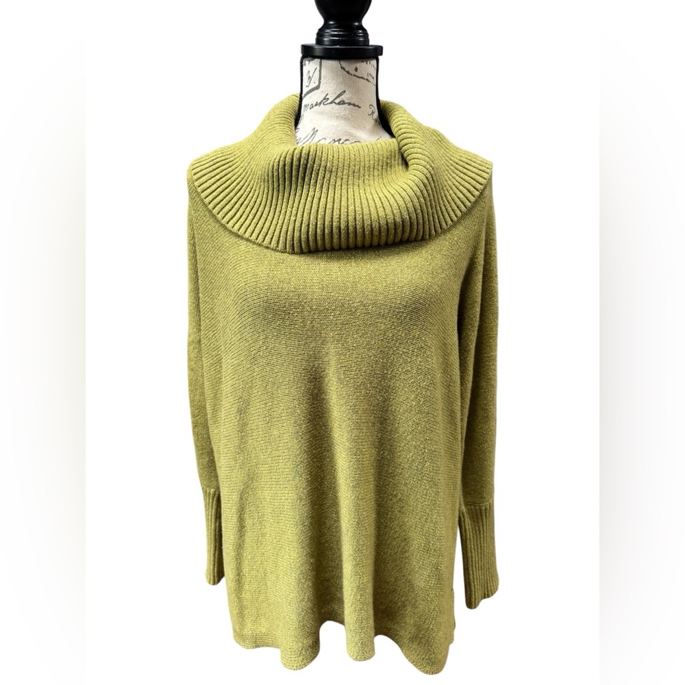 Chico’s Green Marled Cowl Neck Sweater  Women's Size Large